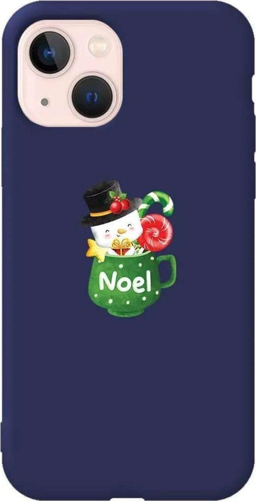 İphone 13 Mini Lacivert Renkli Silikon Telefon Kılıfı - A Cup Of Xmas 3