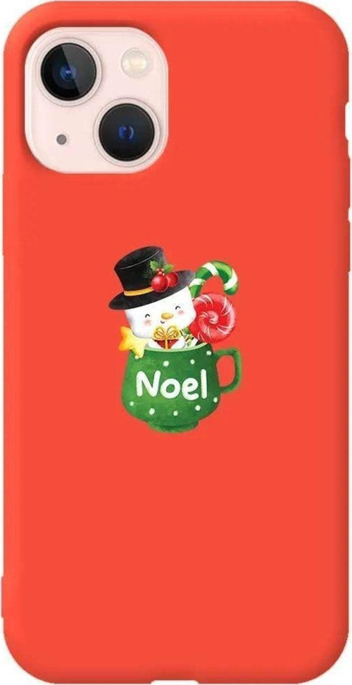 İphone 13 Mini Turuncu Renkli Silikon Telefon Kılıfı - A Cup Of Xmas 3