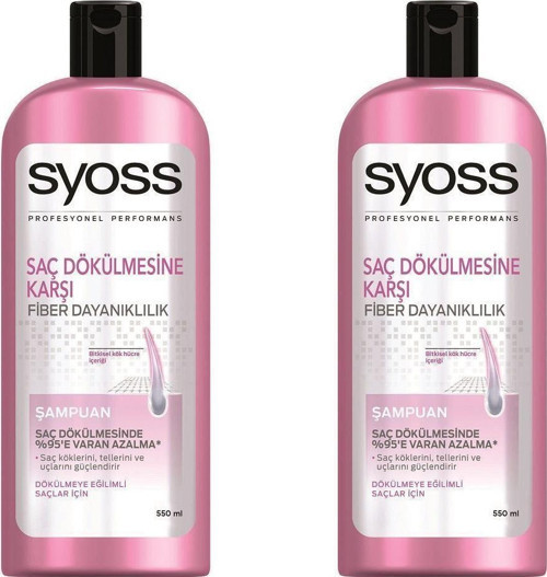 Saç Dökülmesine Karşı Şampuan 550 Ml X 2 Adet