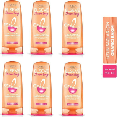 Loreal Saç Bakım Kremi Dream Long Kolay Tarama Onarıcı Bakım 390 Ml X 6 Adet