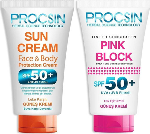 Pink Block Leke Karşıtı Güneş Bakım Paketi Spf 50 50 Ml