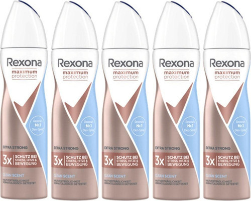 Clinical Maximum Protection Kadın Deodorant Clean Scent 96 Saat Koruma 150 Ml X 5 Adet - Yeni