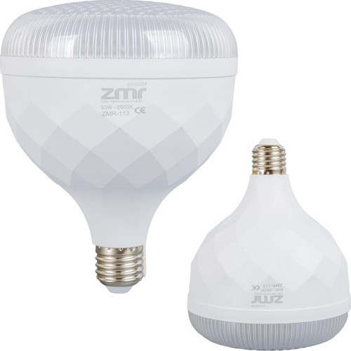 50W KRİSTAL CAMLI T-BULB BEYAZ LED AMPUL E27 6500K (15X19MM) (2818)