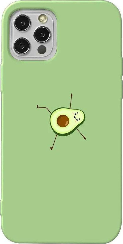 iPhone 13 Pro Açık Yeşil Renkli Silikon Telefon Kılıfı - Lazy Avokado