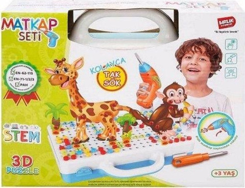 3d Stem Eğitici Matkap Seti-Hayvanlar URT014-001