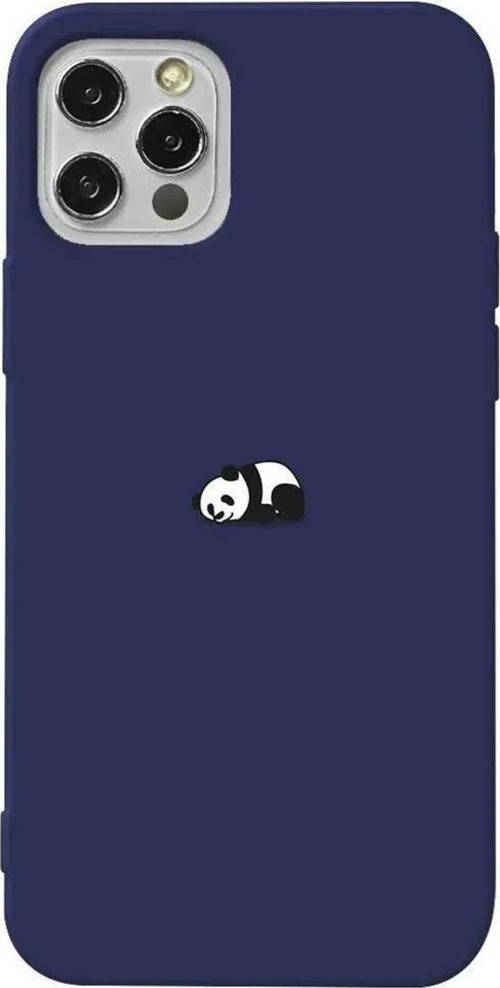 iPhone 13 Pro Lacivert Renkli Silikon Telefon Kılıfı - Miskin Panda