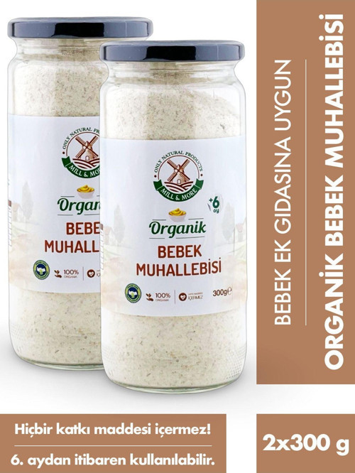 2'li Organik Bebek Muhallebisi 300 g +6 Ay