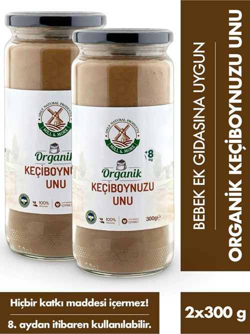 2'li Organik Keçiboynuzu Unu 300 g +8 Ay