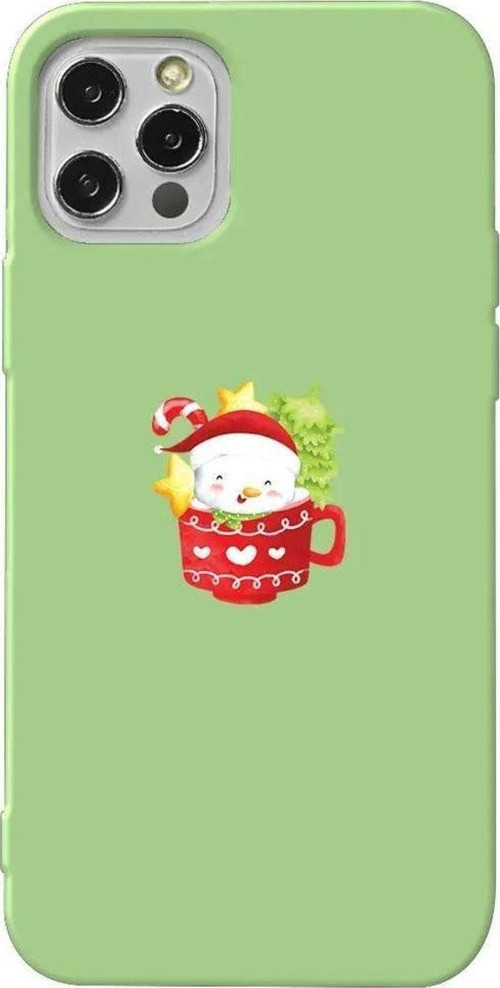 İphone 13 Pro Max Açik Yesil Renkli Silikon Telefon Kılıfı - A Cup Of Xmas 4