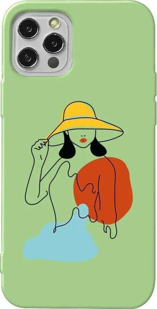 İphone 13 Pro Max Açik Yesil Renkli Silikon Telefon Kılıfı - Madam