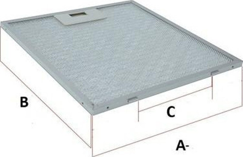 25,3x30cm Ankastre Aspiratör-Davlumbaz Alüminyum Yağ Filtresi