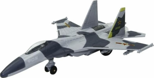 HW777-17 - Çek Bırak Metal Uçak Sesli Işıklı - Gri
