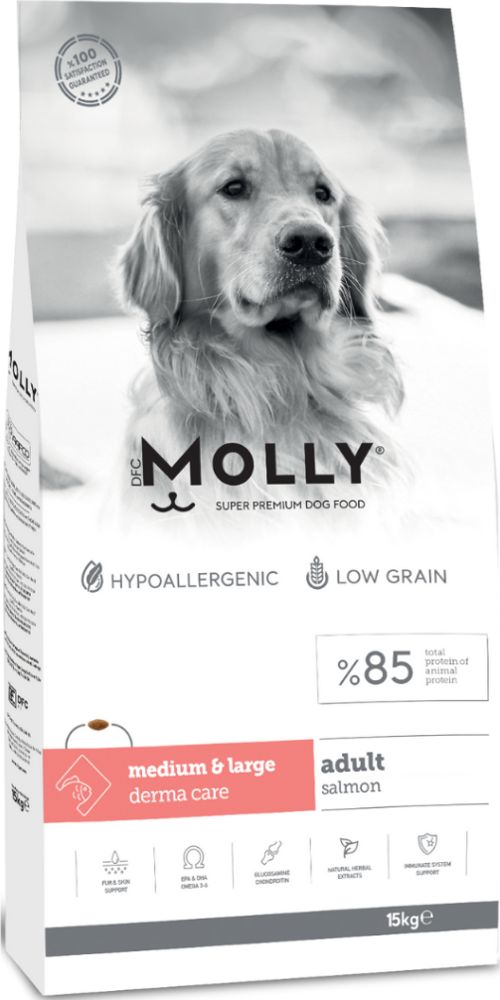 Medium Adult Derma Care Somonlu Orta Ve Büyük İrk Yetişkin Köpek Maması 15 Kg