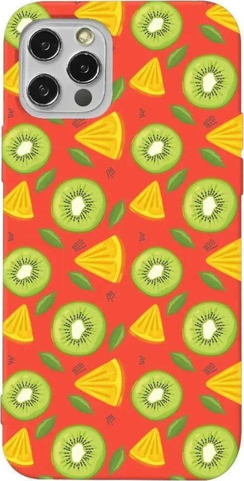 İphone 13 Pro Max Turuncu Renkli Silikon Telefon Kılıfı - Kivi Ve Portakal