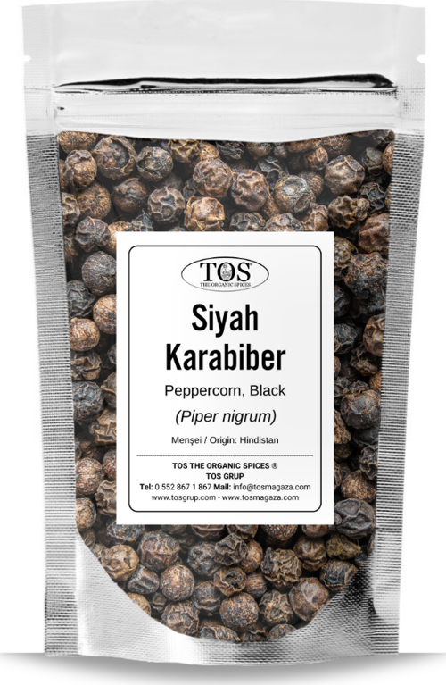 Siyah Karabiber Bütün 250 gr (1. Kalite) Piper Nigrum / Peppercorn, Black Whole
