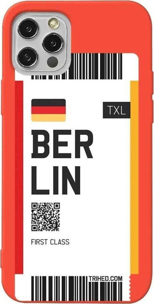 iPhone 13 Pro Turuncu Renkli Silikon Telefon Kılıfı - Berlin Bileti