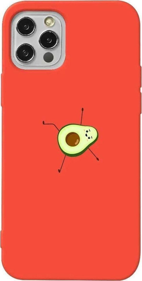 iPhone 13 Pro Turuncu Renkli Silikon Telefon Kılıfı - Lazy Avokado