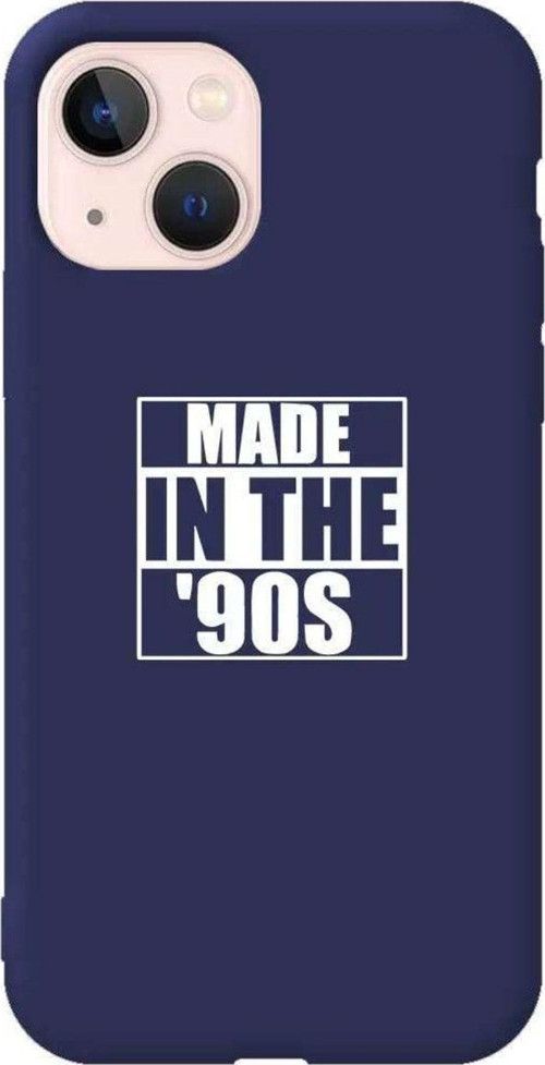 İphone 14 Lacivert Renkli Silikon Telefon Kılıfı - Made In The 90's