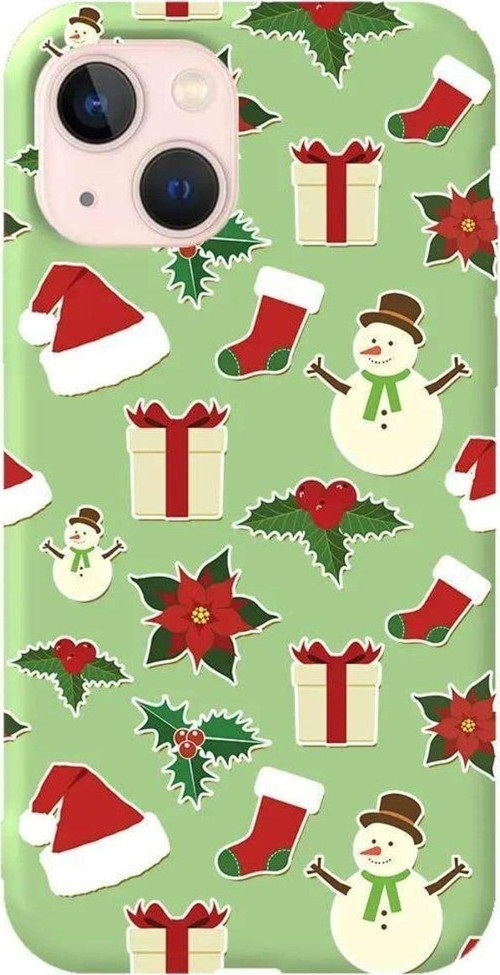 İphone 14 Plus Açik Yesil Renkli Silikon Telefon Kılıfı - Just Xmas