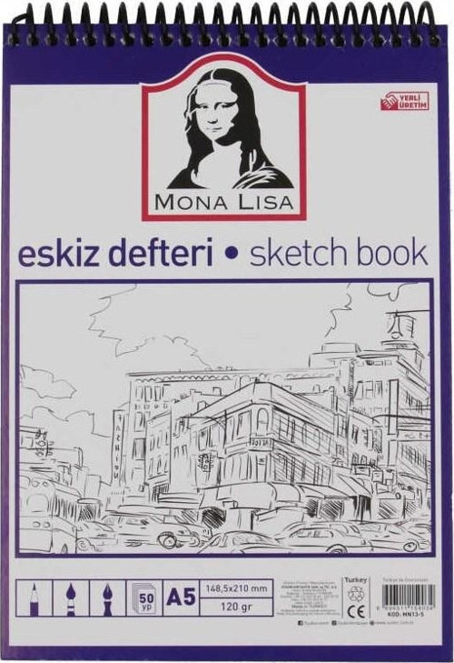 ESKİZ DEFTERİ SPİRALLİ 120g A5 50YP MN13-5