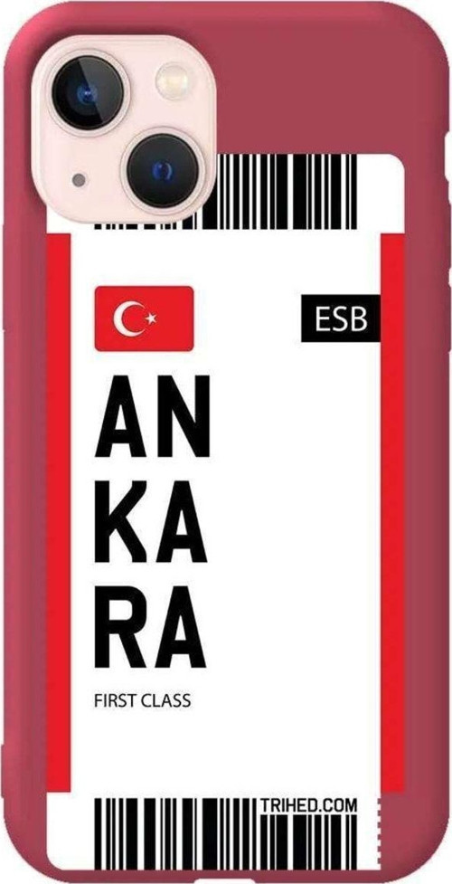 İphone 14 Bordo Renkli Silikon Telefon Kılıfı - Ankara Bileti