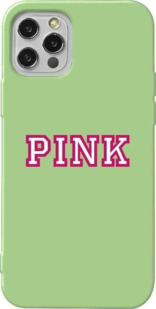 İphone 14 Pro Açık Yeşil Renkli Silikon Telefon Kılıfı - Pink
