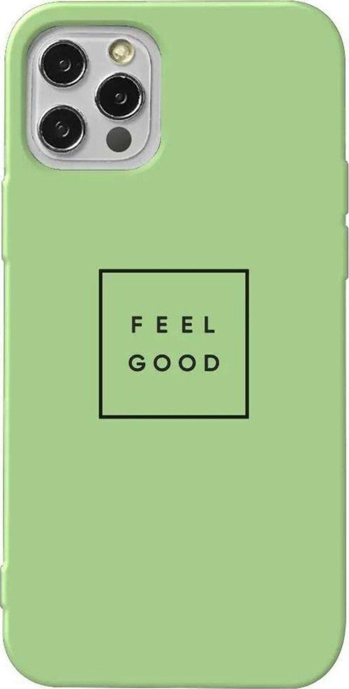 İphone 14 Pro Açık Yeşil Renkli Silikon Telefon Kılıfı - Feel Good