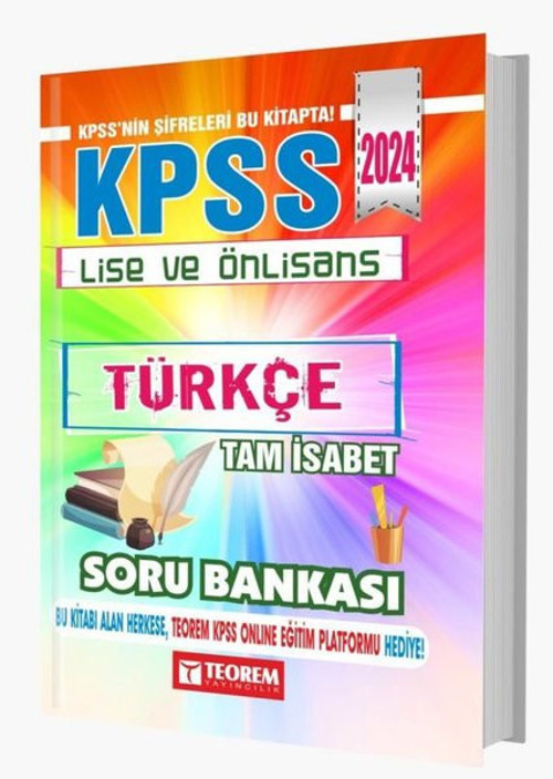 2024 KPSS Lise Ön Lisans Tam İsabet Türkçe Soru Bankası