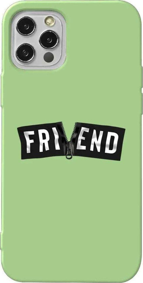 İphone 14 Pro Max Açik Yesil Renkli Silikon Telefon Kılıfı - Friend