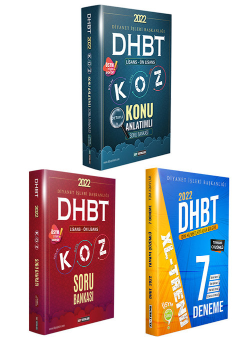 2024 DHBT KOZ LİSANS-ÖNLİSANS 3’LÜ SET