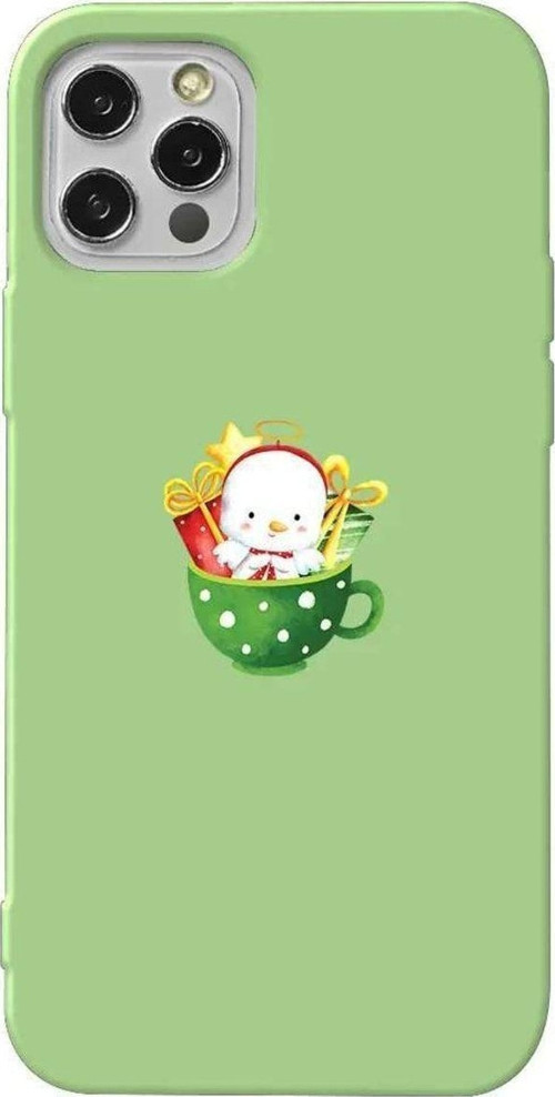 İphone 14 Pro Max Açik Yesil Renkli Silikon Telefon Kılıfı - A Cup Of Xmas 6