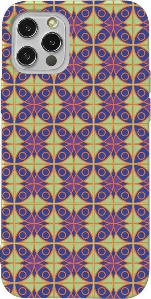 İphone 14 Pro Max Açik Yesil Renkli Silikon Telefon Kılıfı - Motif