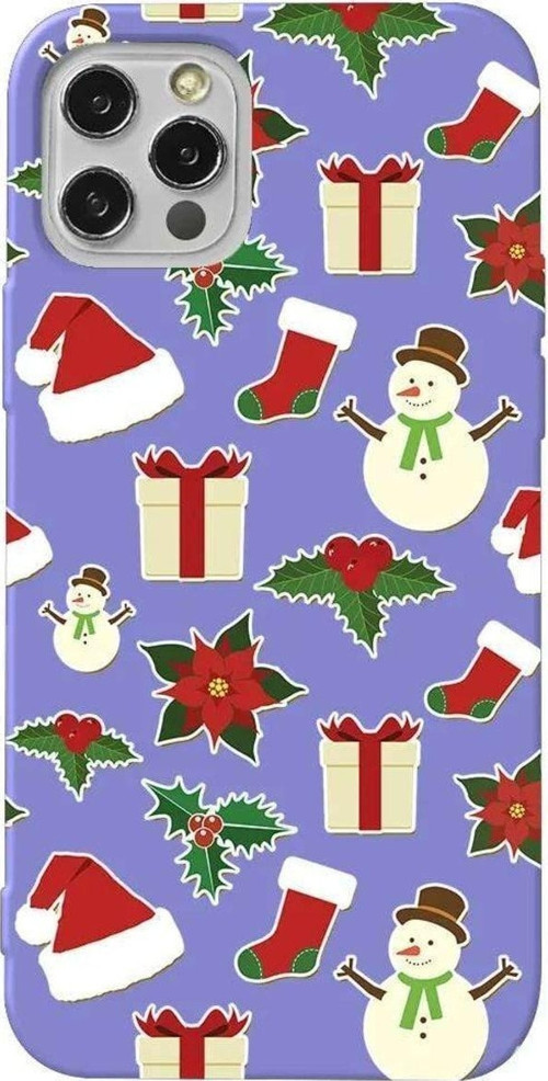 İphone 14 Pro Max Lila Renkli Silikon Telefon Kılıfı - Just Xmas