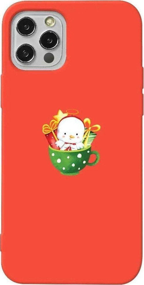 İphone 14 Pro Max Turuncu Renkli Silikon Telefon Kılıfı - A Cup Of Xmas 6