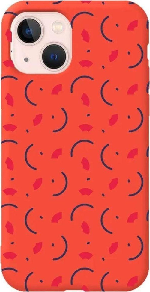 İphone 14 Turuncu Renkli Silikon Telefon Kılıfı - Autumn