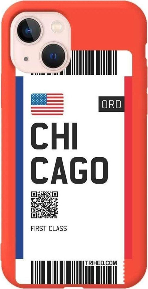 İphone 14 Turuncu Renkli Silikon Telefon Kılıfı - Chicago Bileti