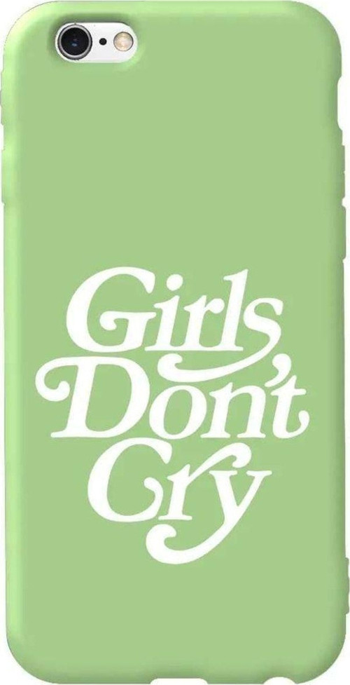 İphone 6 Açik Yesil Renkli Silikon Telefon Kılıfı - Girls Don't Cry