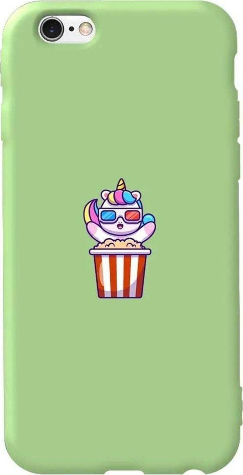 İphone 6 Açik Yesil Renkli Silikon Telefon Kılıfı - Moviecorn