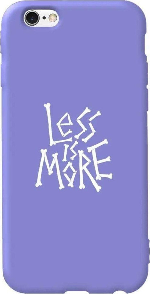 İphone 6 Uyumlu Lila Renkli Silikon Telefon Kılıfı - Less Is More