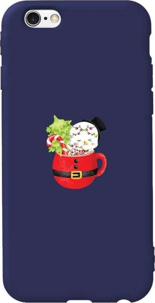 İphone 6 Lacivert Renkli Silikon Telefon Kılıfı - A Cup Of Xmas 7