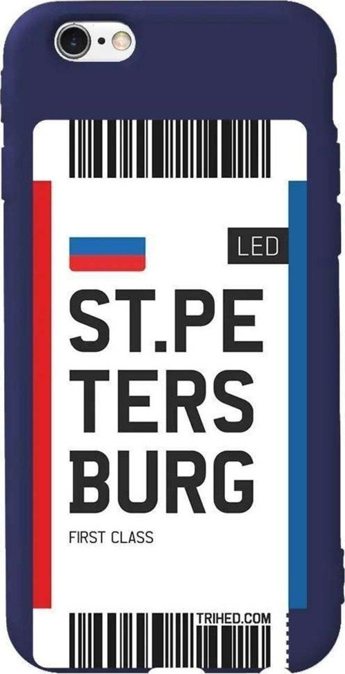 İphone 6 Plus Lacivert Renkli Silikon Telefon Kılıfı - St. Petersburg Bileti