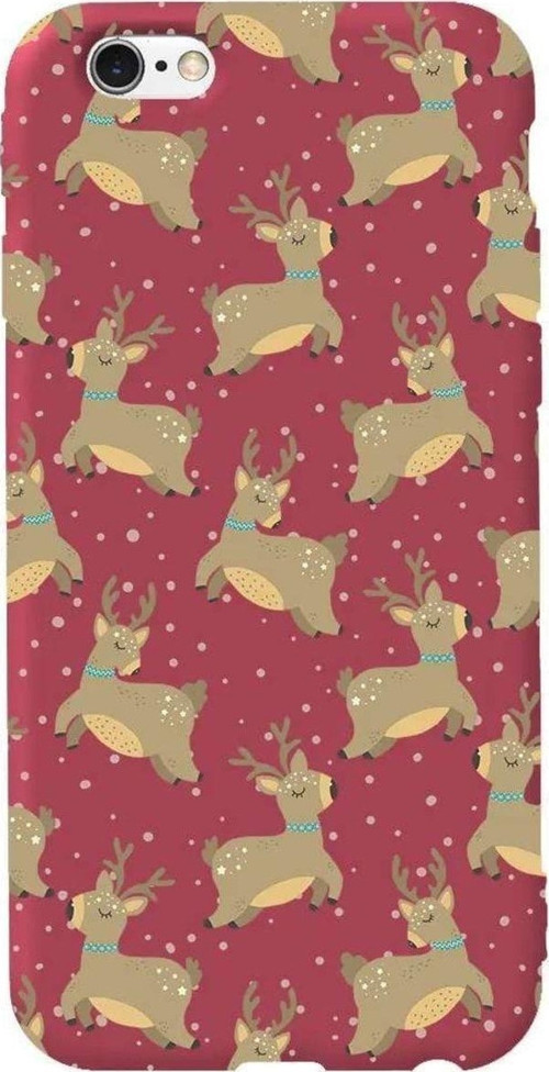 İphone 6 Plus Uyumlu Bordo Renkli Silikon Telefon Kılıfı - Dear Deer