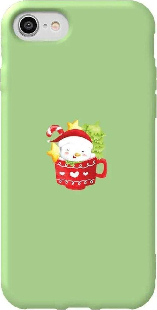 İphone 7 Açik Yesil Renkli Silikon Telefon Kılıfı - A Cup Of Xmas 4