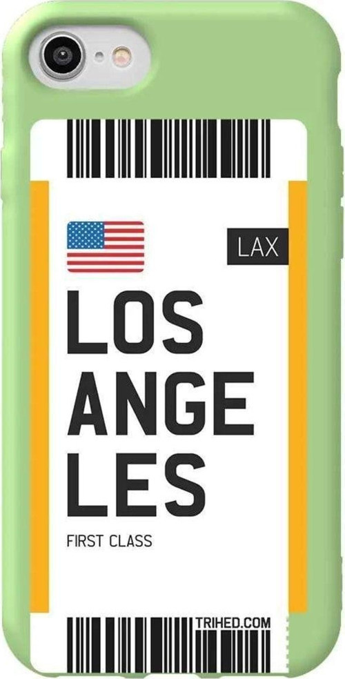 İphone 7 Açik Yesil Renkli Silikon Telefon Kılıfı - Los Angeles Bileti