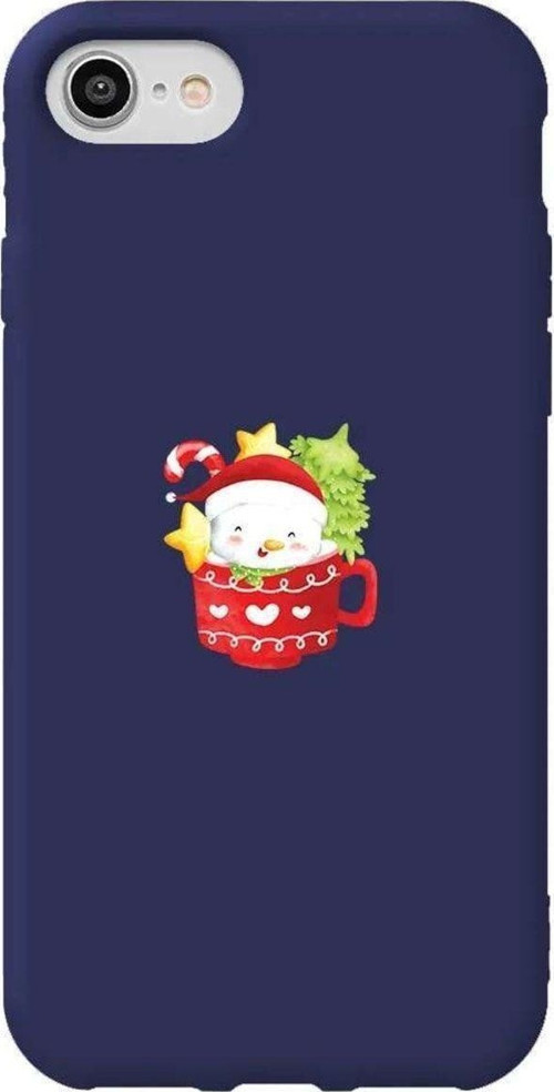 İphone 7 Lacivert Renkli Silikon Telefon Kılıfı - A Cup Of Xmas 4