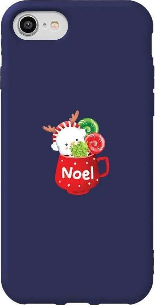 İphone 7 Lacivert Renkli Silikon Telefon Kılıfı - A Cup Of Xmas 5