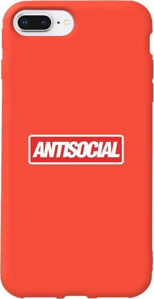 İphone 7 Plus Turuncu Renkli Silikon Telefon Kılıfı - Anti Sosyal