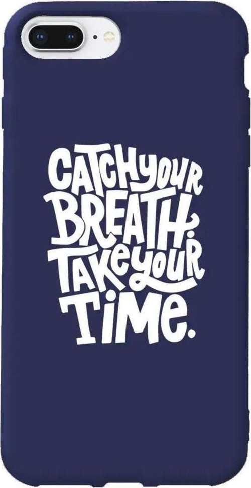 İphone 7 Plus Uyumlu Lacivert Renkli Silikon Telefon Kılıfı - Catch Your Breath
