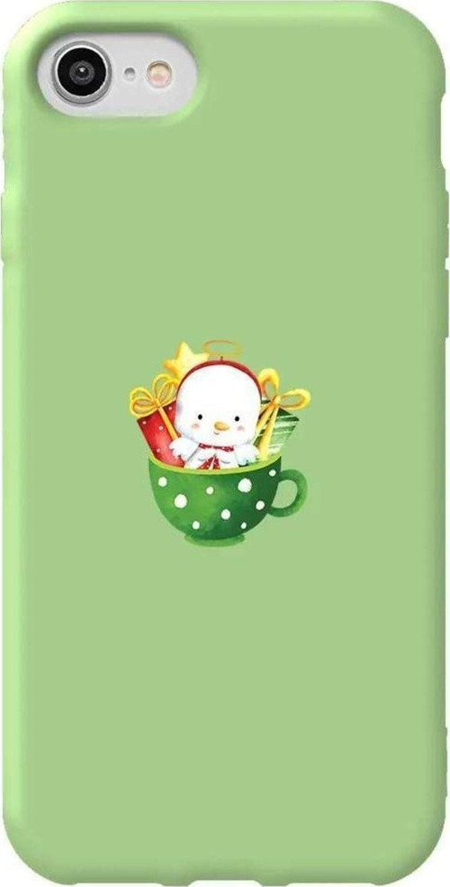 İphone 8 Açik Yesil Renkli Silikon Telefon Kılıfı - A Cup Of Xmas 6