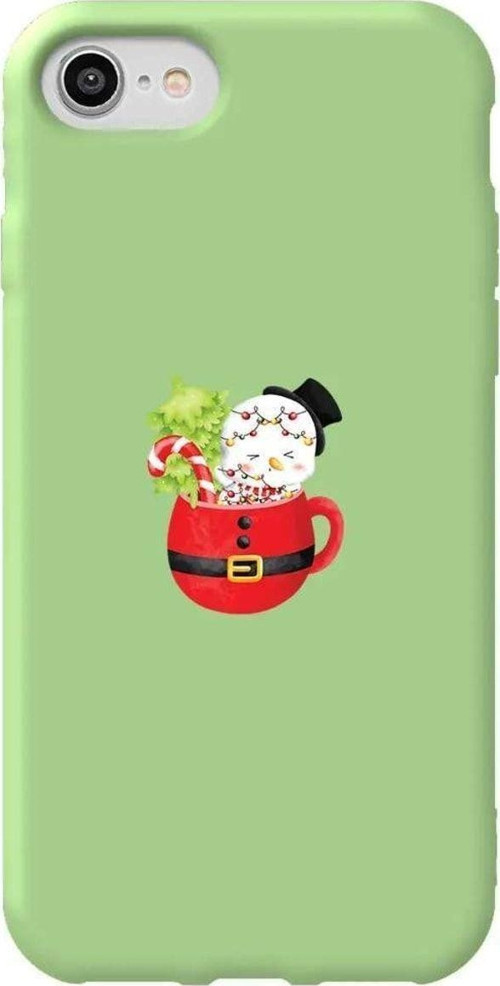 İphone 8 Açik Yesil Renkli Silikon Telefon Kılıfı - A Cup Of Xmas 7